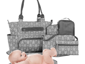 Diaper Bag with 12 Roomy Compartments