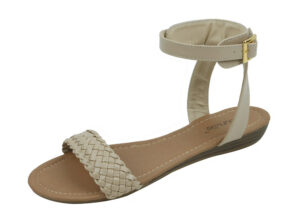 Women’s Braided Ankle Strap Flat Sandals