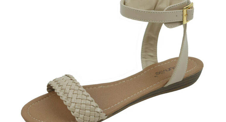 Women’s Braided Ankle Strap Flat Sandals
