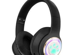 Cute Cat Paw LED Light Bluetooth Headphones