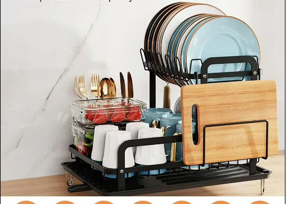 Dish Drying Rack for Kitchen Counter Space Saving Rustproof Dish Rack