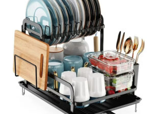 Dish Drying Rack for Kitchen Counter Space Saving Rustproof Dish Rack