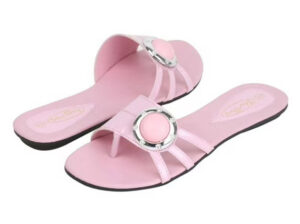 Women’s Fashion Slide Sandals Circle Metallic Crystal Design Flats flip flop and Open Toe Sandals