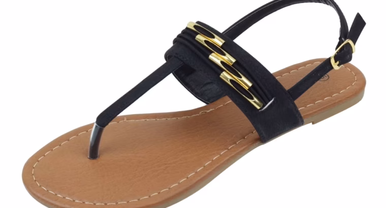 Starbay Women’s T-Strap Flats Sandals, Adjustable Beads