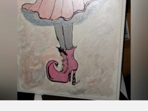 “Pink Goth Girl” Art Decor